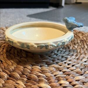 Ceramic Bird Accent Bowl - Trinket Dish Home Decor Vintage Accents